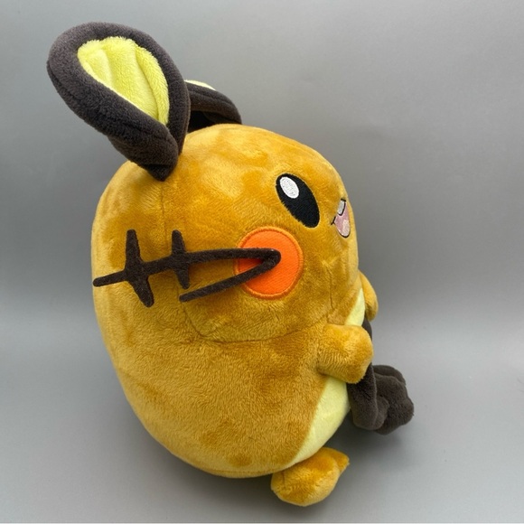 Pokemon Dedenne Plush 2014 Tomy 9” Yellow Brown Stuffed Animal Nintendo - Picture 4 of 8